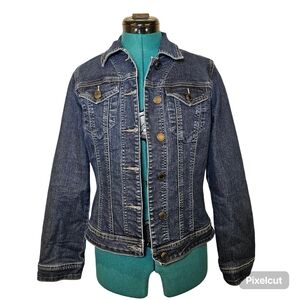 2016 by Parasuco blue fitted denim jean jacket size S US